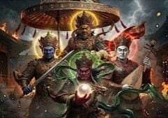 The Four Heavenly Kings are the Upholders of the Four Virtues in Buddhism and the Protectors of the Four Directions, who swore to protect the Dharma and the Dharma Practitioners. Their Puja and offerings can be made any day, but especially on the 29th Lunar Day.