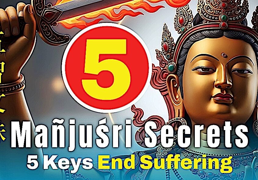 Video Thumbnail: 5 Mañjuśri Secrets End the 5 Types of Suffering with 5 Wisdoms : Which Mañjuśri Are You?
