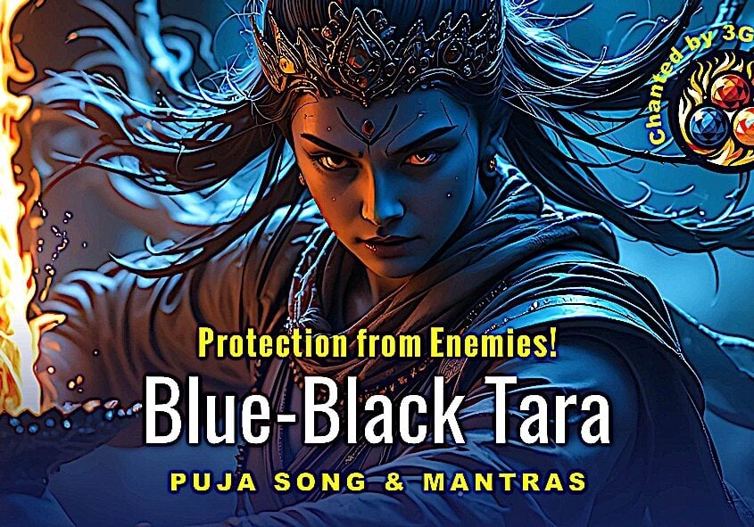 Blue-Black Tara-1Buddha-Weekly Black Tara Mantra and Puja Video Thumbnail.