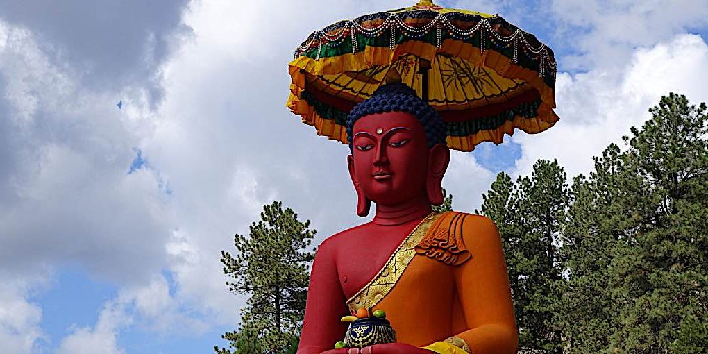 Amitabha Buddha statue at an FPMT centre.