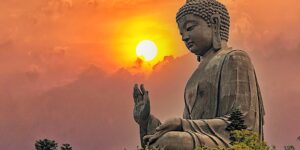 Buddha Weekly Amogahasiddhi Tian Tan Giant Buddha at Po Lin Monastery Ngong Ping Hong Kong dreamstime l 231248321 Buddhism custom crop