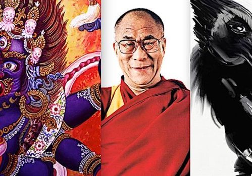Buddha-Weekly-Black Mahakal the Dalai Lama and Crow-Buddhism Stories of Black Mahakala and the Dalai Lamas feature miraculous crows.