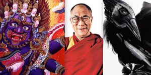 Buddha Weekly Black Mahakal the Dalai Lama and Crow Buddhism custom crop