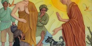 Buddha Weekly Buddha and the Untouchable with excrement Buddhism custom crop