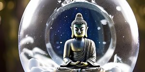 Buddha Weekly Buddha in a snow globe feature image Buddhism custom crop