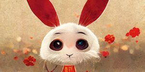 Buddha Weekly Chinese New Year illustration bunny dreamstime 265292332 Buddhism custom crop
