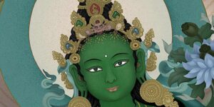 Buddha Weekly Chittamani Tara Face Detail from Ben Christian Jampay Dorje Buddhism custom crop