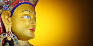 Buddha Weekly Close up of Maitreaya Buddha dreamstime l 27041244 Buddhism custom crop