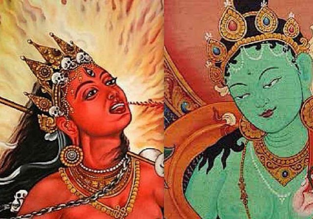 Buddha-Weekly-Feature Image Green Tara Vajrayogini-Buddhism Vajrayogini and Green Tara can be thought of as two aspects of the Wisdom Female Buddha.
