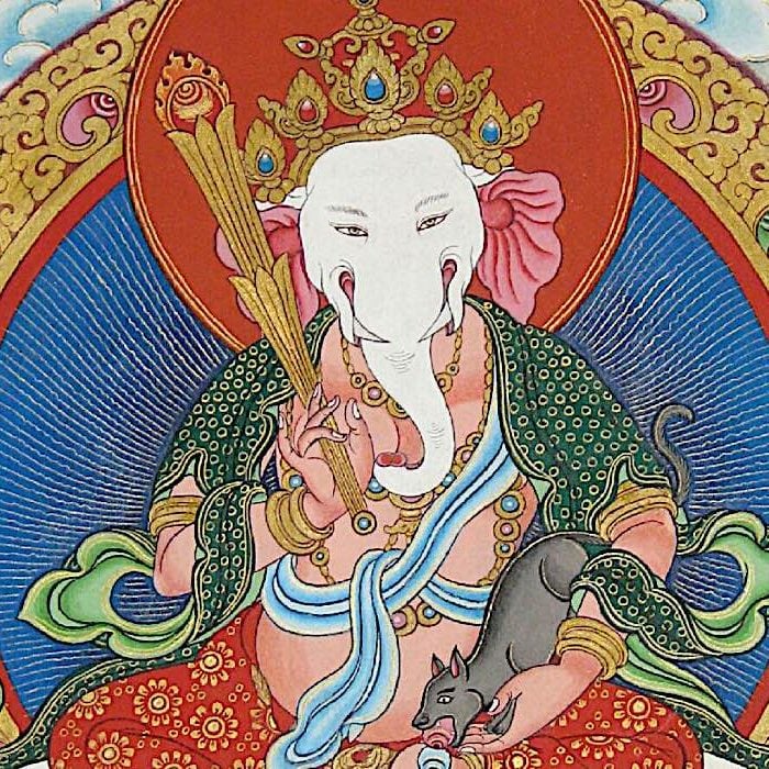 Buddha-Weekly-* Feature image Buddhist Lord Ganesha Tibetan wealth deity guardian-Buddhism One of Ganesha's forms in Tibetan Buddhism as a wealth deity.
