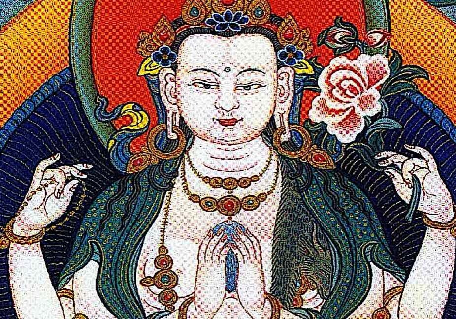 Four-armed Chenrezig Avalokiteshvara, Buddha of Compassion.