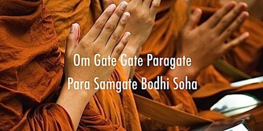 Gate Gate Paragate Para Samgate Bodhis Soha mantra chanted beautifully by Yoko Dharma with video visualizations.