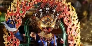 Buddha Weekly Lion Faced Dakini feature image statue thangka painted by Buddha Weeklys creative director Kam Wai Yu Buddhism custom crop