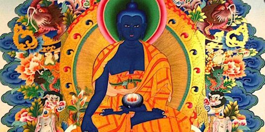 Buddha-Weekly-Medicine Buddha Sutra tangkha-Buddhism