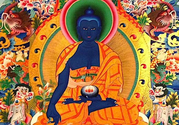 Buddha-Weekly-Medicine Buddha Sutra tangkha-Buddhism