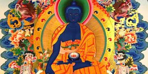 Buddha Weekly Medicine Buddha Sutra tangkha Buddhism custom crop