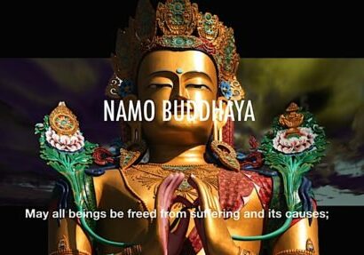 Mantra video: Refuge in the Three Jewels sung in Tibetan by Yoko Dharma. Also the Four Immeasurables chanted in English.