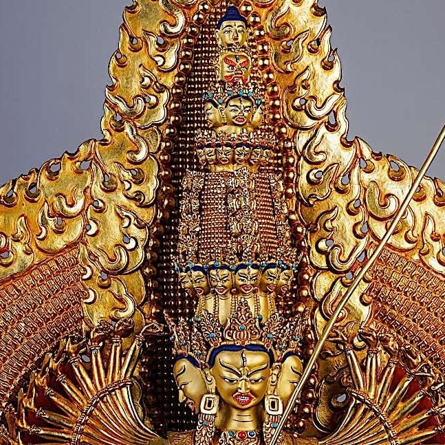 Sitatapatra, a form of White Tara from Sutra, a protective supreme form who emerged from Shakyamuni Buddha's Ushnisha and is known to be most most protective of Enlightened Deities.