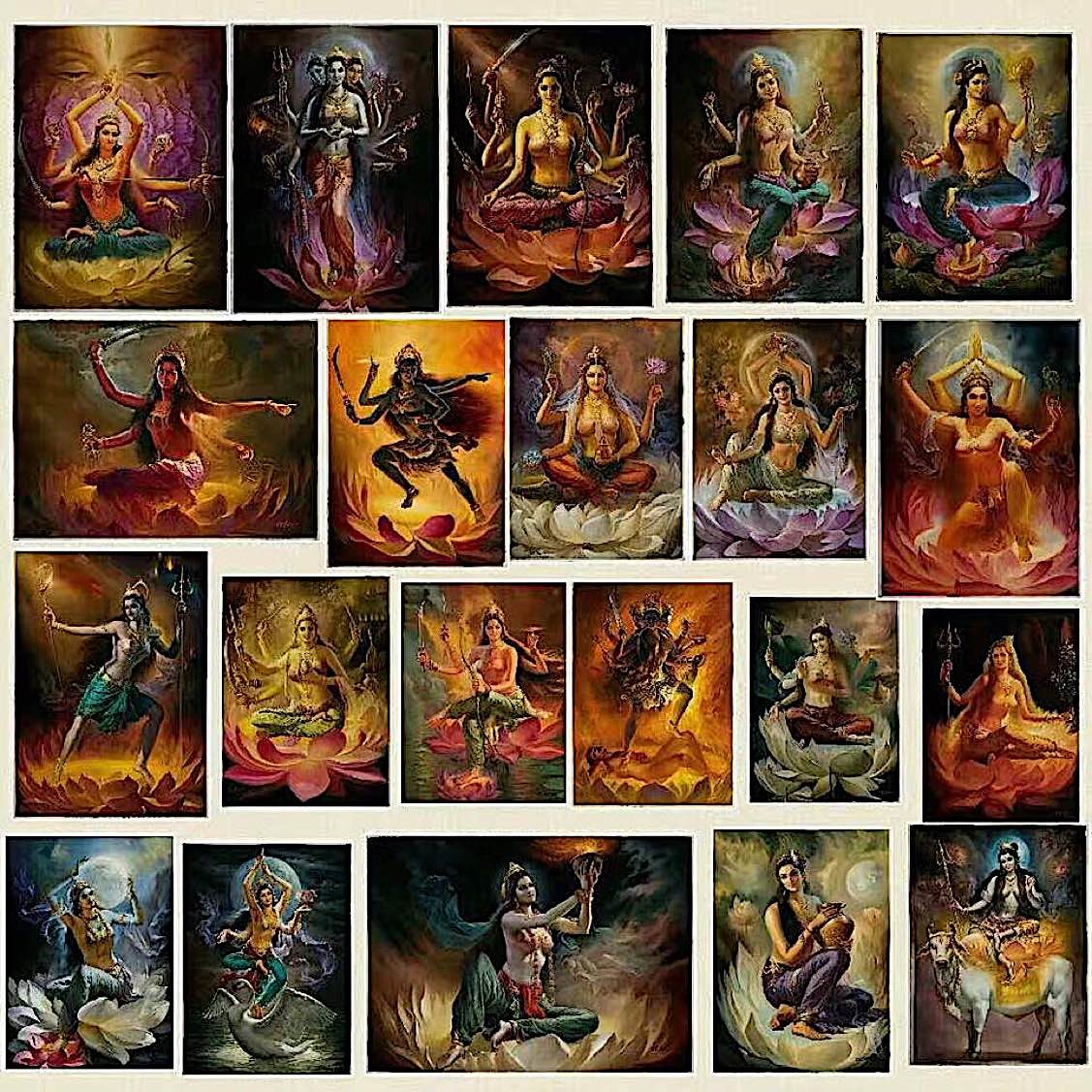 Buddha-Weekly-Surya Gupta 21 Taras modern images-Buddhism A modern take on the 21 Taras according to Surya Gupta. To see individual visualizations in more traditional style, see the images beside each of the 21 Tara descriptions below.