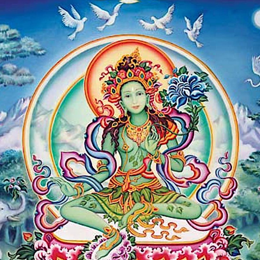Buddha-Weekly-Tara of the Kandira Forest Tuquoise Pure Land Yolokod-Buddhism Tara of the Kandira Forest in Her Turquoise Pure Land Yulo Koepa