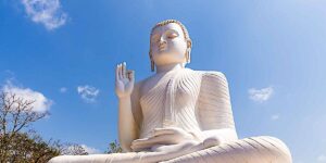 Buddha Weekly The Buddha Statue in Abhaya Mudra hand pose symbolizing safety dreamstime 115161345 Buddhism custom crop