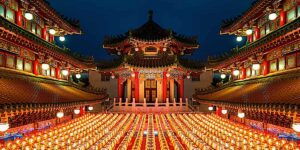 Buddha Weekly Traditional lantern display at Chinese Temple dreamstime l 166868706 Buddhism 1 custom crop