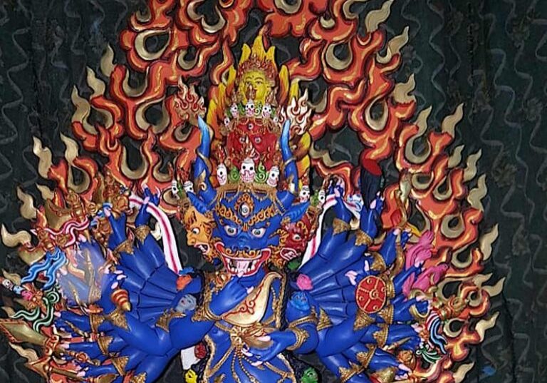 Buddha-Weekly-Yamantaka Statue from Nepal's Best Statues-Buddhism Stunning master crafted and painted statue of Yamantaka by Nepal's Best Statues.