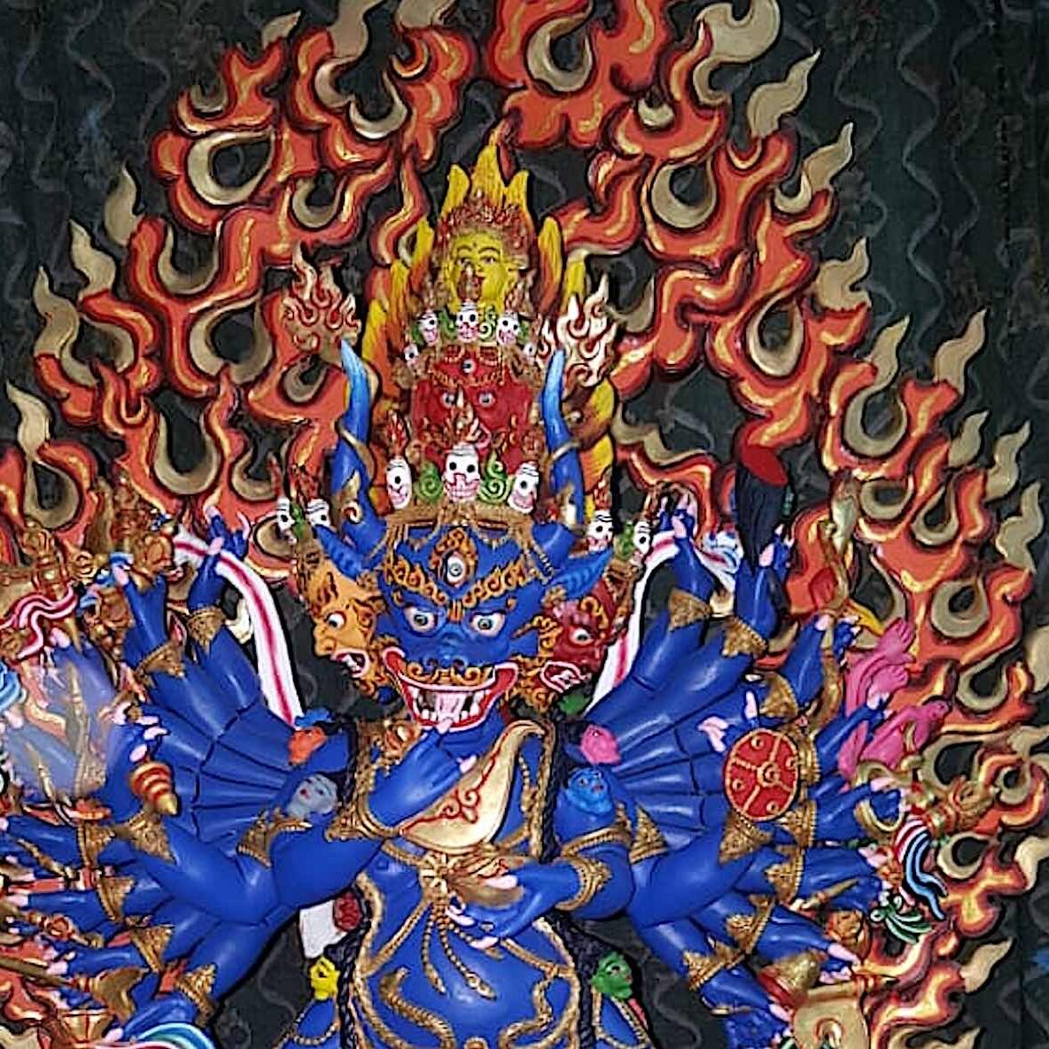 Buddha-Weekly-Yamantaka Statue from Nepal's Best Statues-Buddhism Stunning master crafted and painted statue of Yamantaka by Nepal's Best Statues.