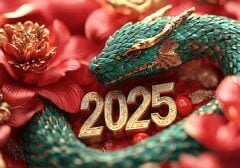 Happy Chinese New Year 2025, Year of the Snake.