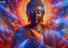 Dharma Raja the Muni or Buddha of the Hell Realms who teaches those suffering in the hells of anger and hate. From a Buddha Weekly video on the Six Munis and Six Realms.