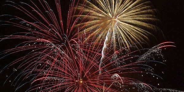 Fireworks Mahayana New Year.