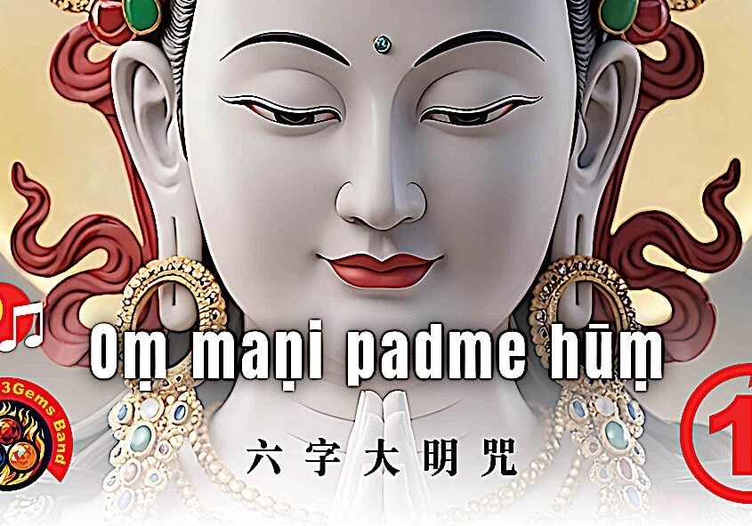 Om Mani Padme Hum Music Video 1 Hour Thumbnail, with performance by @3GemsBand