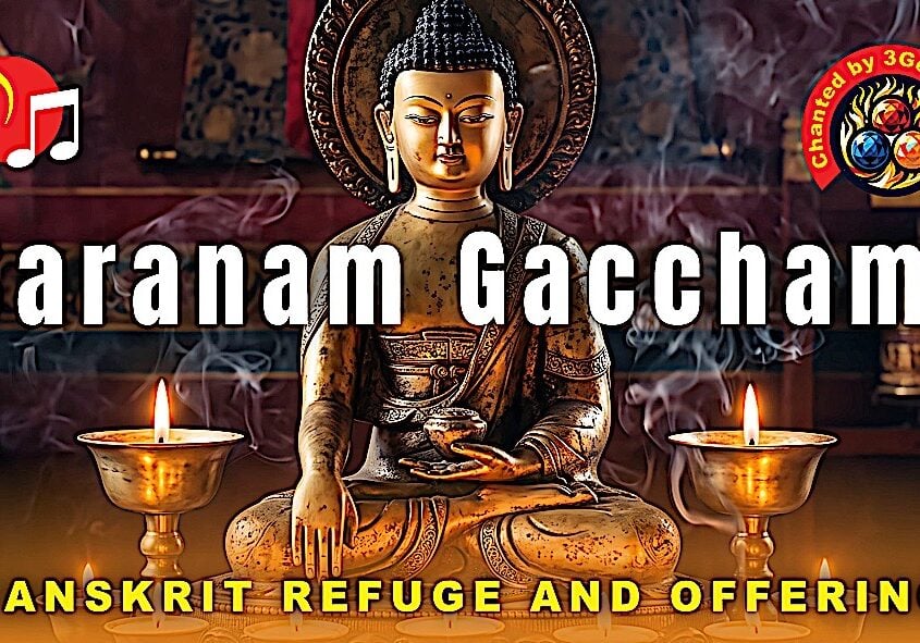 Śaraṇaṃ Gacchāmi Sanskrit Refuge and Offering Chanted Beautifully for Daily Practice