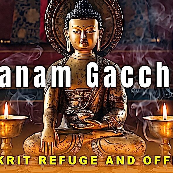 Śaraṇaṃ Gacchāmi Sanskrit Refuge and Offering Chanted Beautifully for Daily Practice