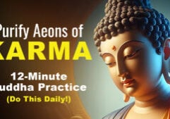 Thumbnail "Purify Aeons of Karma: 12-Minute Shakyamuni Buddha Practice" (Do this daily!)