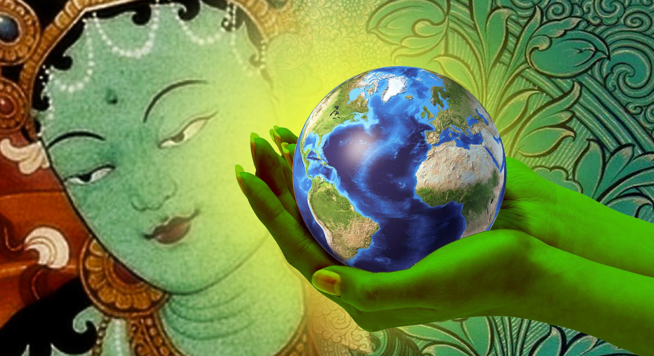 green tara earth hands Buddha Weekly Feature Image scaled