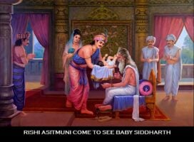 lifeofbuddha Rishi Asitmuni sage predicts he will be a Buddha or a great Conqueror