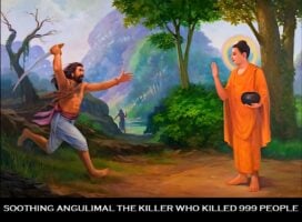 lifeofbuddha Serial killer Angulimal is unable to Kill Buddha and becomes his disciple