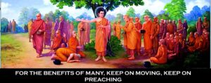 lifeofbuddha033 Buddha telling the sNgha to keep on moving keep on teaching