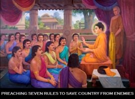 lifeofbuddha101 Buddha teaches the rules to save a country from enemies